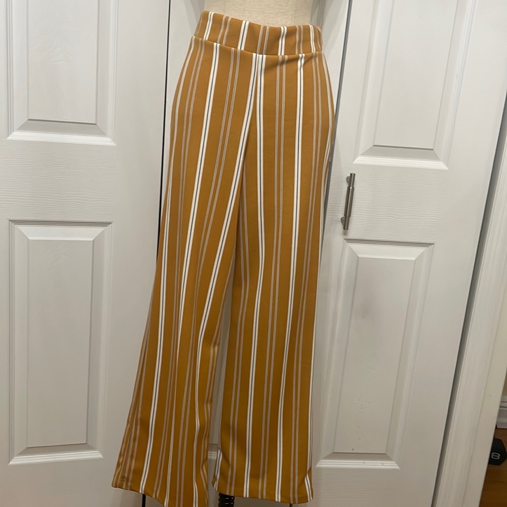 Yellow/White/Black Stripped Pants